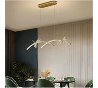 YCVAWEOD Pendant Light - Long Strip Dining Table Hanging Lamp Modern LED Metal Chandelier Island Lights Ceiling Lighting Fixture, Hanging Kitchen Light LWX