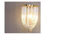 YCVAWEOD Pendant Lights, Crystal Chandelier LED Postmodern Gold Silver Chrome Designer Hanging Lamps Lighting Lustre Suspension Luminaire Lampen for Foyer(Dimmable,Wall lamp) LWX