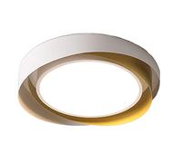 YCVAWEOD Pendant Lights, Surface Mount Ceiling Light Fixture,Simple Round Wrought Iron Lamp,Three-Color Dimming,Bedroom Living Room Led Energy-Saving Decoration Lamps(Gold) LWX