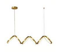 YCVAWEOD Pendant Lights, V-intage Brass Chandelier LED Dimmable Ceiling Hanging Lamp Modern Home Dining Table Suspended Light Fixture Personality Living Room Kitchen Island Decor Pendant LWX