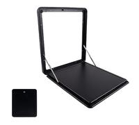 YCVAWEOD Portable Camping Table Foldable Picnic Table for RV Wall-Mounted Table with Double Lock Lightweight Aluminum Floating Table Load Capacity Black 40x45cm/15.7x17.7in LWX