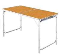 YCVAWEOD Portable Folding Camp Table - Ultra-Lightweight Aluminum Adjustable Height (3 Levels) - Ideal for Camping Garden Outdoor Activities Picnic and BBQ. LWX