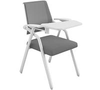 YCVAWEOD Portable Folding Office Chairs with Writing Desk Comfortable Conference & Training Chairs for School Versatile Dining Chair (Gray) - Ideal for Events & Meetings LWX