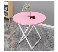 YCVAWEOD Portable Folding Round Balcony Table 80cm Marble Top Metal Bracket Space-Saving Design Outdoor & Indoor Use Stylish Cafe Table (Color: 3) LWX