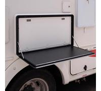 YCVAWEOD Portable Folding Table for Camping Heavy Duty 31.8 kg Capacity Compact Design with Snap Closure Perfect for RVs Trailers and Yachts Black 70 x 45 cm LWX