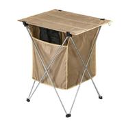 YCVAWEOD Portable Folding Table - Lightweight Aluminum Camping Table for Outdoor Use Garden and Picnics - Compact Easy to Carry Black Color LWX