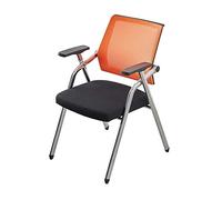 YCVAWEOD Portable Folding Training Chair with Table Mobile Conference Seating for Students 6 Colors Available - Ideal for Meetings Workshops and Events (Orange Style 1) LWX