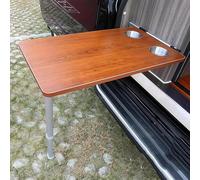 YCVAWEOD Portable Folding Travel Table with Removable Legs and Sliding Kit Ideal for Camping Picnics RVs Outdoor Activities - Lightweight & Workstation LWX