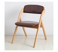 YCVAWEOD Portable Folding Wooden Chair Comfortable Padded Dining Chair for Guests Ideal for Kitchen Office Weddings - Space-Saving Design (PU-2) LWX