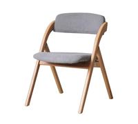 YCVAWEOD Portable Folding Wooden Chair Comfortable Padded Dining Chair for Guests Office Kitchen & Wedding Use - Stylish Grey Color Space-Saving Design LWX
