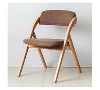 YCVAWEOD Portable Wooden Folding Chairs Comfortable Padded Dining Chairs for Guests Office Kitchen Wedding Use - Stylish Brown Design LWX
