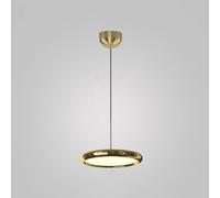 YCVAWEOD Postmodern Metal Pendant Light Led Dimmable Ceiling Hanging Lamp 1, Home Adjustable Suspended Light Fixture - Kitchen Dining Table Chandelier Silver Gold, Chandelier For -Gold-30cm LWX