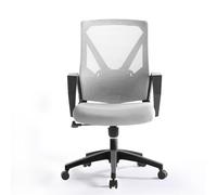 YCVAWEOD Professional Executive Office Chair Comfortable Home Mid-Back Mesh Rolling Work Swivel Task Chairs With Wheels Study Conference Chairbackrest Computer Desk Chair(Gris) LWX