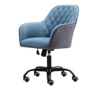 YCVAWEOD Professional Modern Armless Office Desk Chair With Pu Leather Padded Seat Swivel Vanity Chair With Adjustable Height And Wide Seat For Makeup Vanity Gray LWX