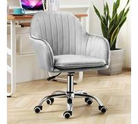 YCVAWEOD Professional Modern Armless Office Desk Chair With Swivel Base And Adjustable Height Pu Leather Padded Seat For Makeup Vanity And Computer Task (Orange) LWX