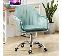 YCVAWEOD Professional Modern Velvet Home Office Chair With Design And Middle Back Support Cute Pink Desk Chair With Arms For Girls Bedroom Swivel Computer Chair For Leisure And Productivity LWX