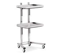 YCVAWEOD Professional Stainless Steel Hairdressing Cart with Folding Table Trolley for Salons - Mobile Design for Convenient Styling and Storage LWX