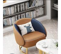 YCVAWEOD PU Modern Accent Armchair Accent Chair Modern Barrel Chair With Gold Legs -Luxury Gold Frame for Bedroom Living Room Sofa Chair Club Side Chairs 1 LWX