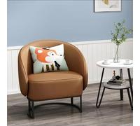 YCVAWEOD PU Modern Accent Armchair-Luxury Gold Frame Modern Accent Barrel Chairs,Upholstered Armchair for Bedroom,for Living Room, Bedroom, Office 8 LWX