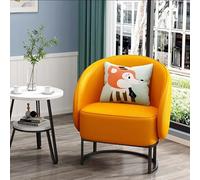 YCVAWEOD PU Modern Accent Armchair-Luxury Gold Frame Modern Accent Barrel Chairs,Upholstered Armchair for Bedroom,for Living Room, Bedroom, Office 5 LWX