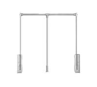 YCVAWEOD Pull Down Closet Rod,Aluminum alloy Liftable Clothes Hanger for Cabinet Inside Width21.65-49.21Inch,for Hanging Clothes,Load-bearing Capacity 110 Lb,Silver-550-700mm LWX
