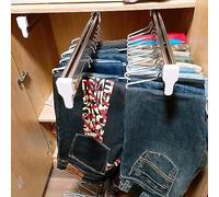 YCVAWEOD Pull-Out Trousers Rack - Adjustable Extendable 30-80cm Clothes Rail, Steel Closet Rod for Pants, Wardrobe Organizer, Space-Saving Hanger for Clothing Storage LWX