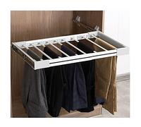 YCVAWEOD Pull Out Trousers Rack Clothes Organizers Pants Hangers Rolling Pants Trolley Pants Space Saver Clothes Rack, Retractable, Collapsible(Wit B) LWX