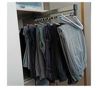 YCVAWEOD Pull Out Trousers Rack,Pants Hanger Rail Rod Adjustable,Stainless Steel Sliding Organizer Space Saving, for Jeans Towel Ties Shawls Clothes Scarfs(550mm) LWX