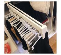 YCVAWEOD Pull Out Trousers Rack, Wardrobe Hanger Rail Rod, Space Saving Extendable Clothes Organizers,Strong Load Bearing Ability for Clothes Scarfs Jeans Towel Ties Shawls(400mm) LWX