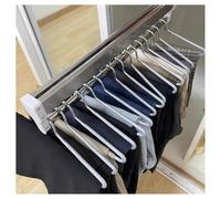 YCVAWEOD Pull Out Trousers Rack,Wardrobe Pull Out Clothes Rod,Hanger with Sliding Rail, Extendable Pants Organizers for Clothes Scarfs Ties Shawls Jeans Towel(800mm) LWX