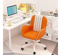 YCVAWEOD Reception Desk Office Chair Desk Chair, Computer Chair with Armrests, Height Adjustable Swivel Chair with Tilt Function, PU Leather Chair LWX