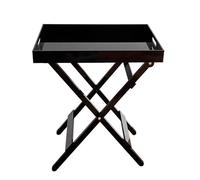 YCVAWEOD Rectangle Folding Coffee Table Black Acrylic Side Table for Living Room Bedroom Bathroom Office Versatile Nightstand 14" D x 20" W x 23.6" H LWX