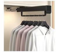 YCVAWEOD Retractable Closet Rod Pull Out Pants Rack Clothes Hanger Rod Wardrobe Clothing Rail Sliding Closet Rod for Closet Organizer (Size : 32.5cm) LWX