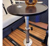 YCVAWEOD Round RV Table, Foldable RV Picnic Table with Adjustable Height, Floating Desk Shelf for Camper Van Traile, for Outdoor Picnic Computer Workstation (Color : Svart) LWX