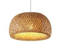 YCVAWEOD Rural Ceiling Lamp Pendant Lamp Bamboo Lampshade Bamboo Wicker Pendant Light Double Layered Design Hand Woven Hanging Lighting, Nongjiale Hot Pot Restaurant Luminaires LWX