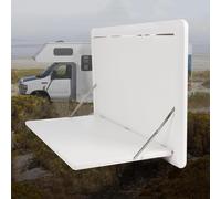 YCVAWEOD Rv Folding External Table Hanging Drop Down Wall Leaf Tables Rv Dinette Table 31.5''L×17.7''W 25kg Load-Bearing For Rv Caravan LWX