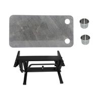 YCVAWEOD RV Folding Table with Adjustable Height, Multifunctional Caravan RV Foldable Picnic Table, Load Bearing 250kg, Outdoor Dining Table for Campervans and Motorhomes (Color : Gray-A) LWX