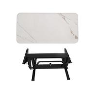 YCVAWEOD RV Folding Table with Adjustable Height, Multifunctional Caravan RV Foldable Picnic Table, Load Bearing 250kg, Outdoor Dining Table for Campervans and Motorhomes (Color : White-B) LWX