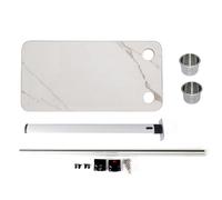 YCVAWEOD RV Folding Table with Cup Slot, Wall Mounted Table with Folding Leg, Removable Wall Desk, for Motorhome Outdoor Camping Picnic (Color : Bianco) LWX