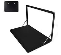 YCVAWEOD RV Folding Wall Table, Lockable Hanging Drop Down Wall Leaf Tables RV Dinette Table, Aluminum Floating Desk Shelf for Camper Van Traile (Color : Svart, Size : 80x45cm/32x18in) LWX