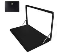 YCVAWEOD RV Folding Wall Table, Lockable Hanging Drop Down Wall Leaf Tables RV Dinette Table, Aluminum Floating Desk Shelf for Camper Van Traile (Color : Svart, Size : 50x35cm/20x14in) LWX