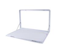 YCVAWEOD RV Folding Wall Table with Lock, Aluminum Alloy Flip Fold Down Desk, Outside Picnic Wall Mounted Table, Perfect for Campervans and Motor Homes (Color : Bianco, Size : 40x45cm/16x18in) LWX