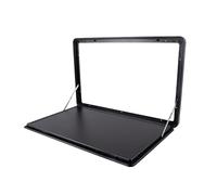 YCVAWEOD RV Folding Wall Table with Lock, Aluminum Alloy Flip Fold Down Desk, Outside Picnic Wall Mounted Table, Perfect for Campervans and Motor Homes (Color : Svart, Size : 40x45cm/16x18in) LWX