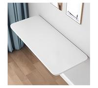 YCVAWEOD -Saving Wall-Mounted Drop Leaf Dining Table Folding Laundry & Office Desk Compact Floating Laptop Workbench White (120x40cm) - Perfect for Small s LWX