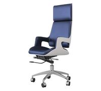 YCVAWEOD Silla High Back Office Chair Comfortable Swivel Boss Chair 145° Reclining Computer Study Chair in Microfiber Leather Upholstered and Aluminum Frame Adjustable Height Study(Blu) LWX