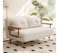 YCVAWEOD Sleep Chair Bed, Comfy Convertible Sleeper Chairs With 6-Position Adjustable Backrest & Pillow, Cozy Small Chair Couch for Small Spaces, Office Beige-150CM LWX