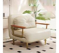 YCVAWEOD Sleep Chair Bed, Comfy Convertible Sleeper Chairs With 6-Position Adjustable Backrest & Pillow, Cozy Small Chair Couch for Small Spaces, Office White-80CM LWX