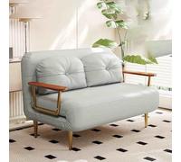 YCVAWEOD Sleep Chair Bed, Comfy Convertible Sleeper Chairs With 6-Position Adjustable Backrest & Pillow, Cozy Small Chair Couch for Small Spaces, Office Light gray-120CM LWX