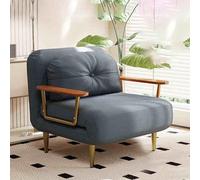 YCVAWEOD Sleep Chair Bed, Comfy Convertible Sleeper Chairs With 6-Position Adjustable Backrest & Pillow, Cozy Small Chair Couch for Small Spaces, Office Dark gray-80CM LWX