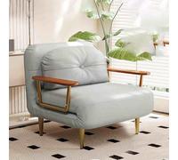 YCVAWEOD Sleep Chair Bed, Comfy Convertible Sleeper Chairs With 6-Position Adjustable Backrest & Pillow, Cozy Small Chair Couch for Small Spaces, Office Light gray-80CM LWX